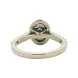 Vera Wang Love Solid 14kt White Gold 0.75ctw Double Halo Engagement Ring Size 6