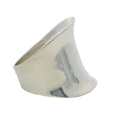 MMA Solid 925 Sterling Silver Concave 20mm Band Ring Size 7