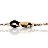 LeVian 14kt Solid Rose Gold 18" Ribbon Heart Necklace with 0.50ctw Champagne "Chocolate" Diamonds