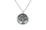 Designer Leo Tree of Life Charm Chain Link 925 Sterling Silver 18" Necklace & Pendant