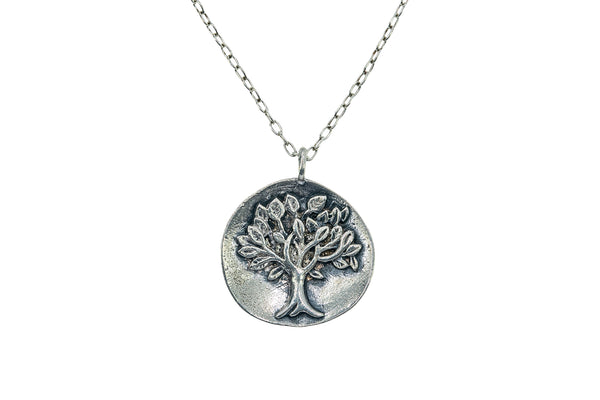 Designer Leo Tree of Life Charm Chain Link 925 Sterling Silver 18" Necklace & Pendant