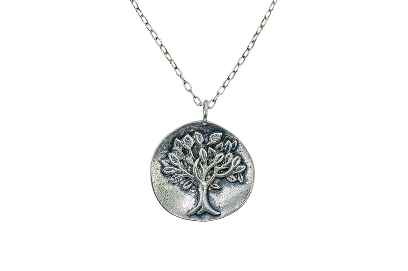 Designer Leo Tree of Life Charm Chain Link 925 Sterling Silver 18" Necklace & Pendant