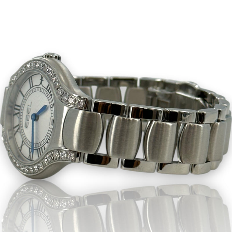 Ebel Beluga 9258N2s Diamond 30mm Silver Dial Stainless Steel Watch