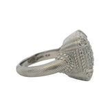 Judith Ripka Vintage 925 Sterling Silver CZ Large Cluster Cocktail Ring Size 6
