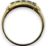 Vintage Granat Bros 1950s "First Lady" Collection 14kt Yellow Gold 5-Stone Diamond Wedding Accent Band Ring Size 8.5