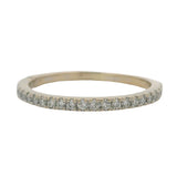XO Jewels Solid 18kt White Gold and Diamond Half-Eternity Band Ring Size 8.5