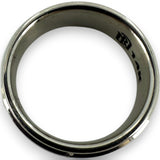 Blue Nile Retired Brushed Satin Finish 14kt Solid White Gold with Polished Edges 6.5mm Wedding Band Ring Size 6
