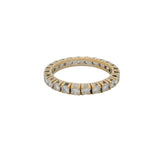 Solid 18kt Yellow Gold and Round Diamond 2.6mm Wide Eternity Band Ring Size 6