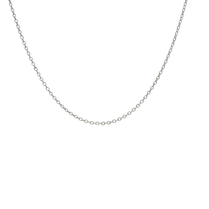 Retired Authentic Tiffany & Co Solid 925 Sterling Silver Mini Peace Sign 16.5" Necklace