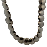 Vintage Navajo Native American 925 Sterling Silver Graduated Flower Disc Bead 28" Necklace