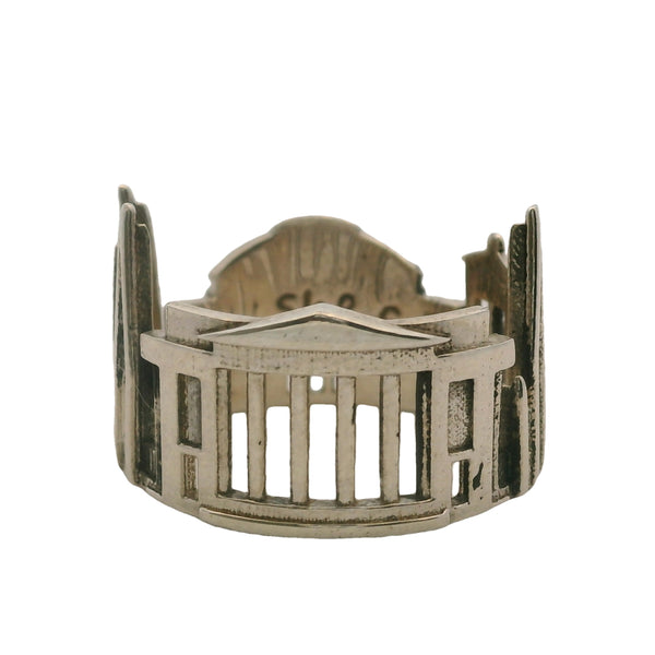 Anillo gótico de paisaje urbano de Edimburgo en plata de ley 925 de Shekht, talla 6,5