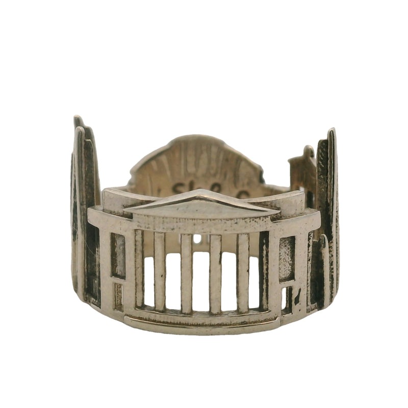 Anillo gótico de paisaje urbano de Edimburgo en plata de ley 925 de Shekht, talla 6,5