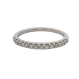 Solid 14kt White Gold and Diamond 2.2mm Stackable Wedding Band Ring Size 7