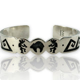 Michael Kabotie Hopi Vintage Bangle Bracelet 925 Sterling Silver