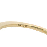 Solid 14kt Yellow Gold and 0.10ctw Diamond V Shaped Arrow Ring Size 7