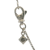 David Yurman Solid 925 Sterling Silver and Diamond Infinity Knot Cluster Pendant 17.5" Necklace