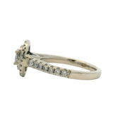 Vera Wang Love Solid 14kt White Gold 0.75ctw Double Halo Engagement Ring Size 6