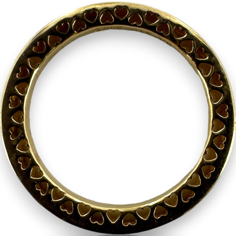 Pandora 14kt Yellow Gold CZ Cubic Zirconia and Enamel Stacking Ring