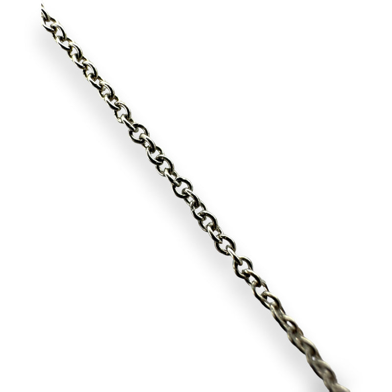 Tiffany & Co 2015 Discontinued 950 Platinum and Diamond Heart Dainty Station Bracelet