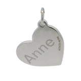 Retired Tiffany & Co Solid 925 Sterling Silver Heart Pendant Engraved "Anne" "Mom"