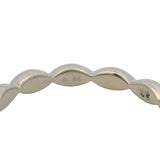 Brilliant Earth Solid 18kt White Gold and Diamond Scalloped Milgrain Eternity Band Ring Size 6
