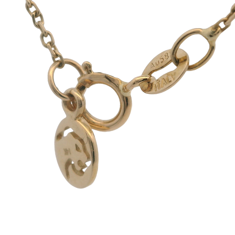 EFFY Solid 14kt Yellow Gold Blue Topaz and Small Diamond 18" Station Pendant Necklace