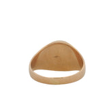 Vintage Solid 18kt Rose Gold Simple Oval "R" Block Lettering Signet Ring Size 7