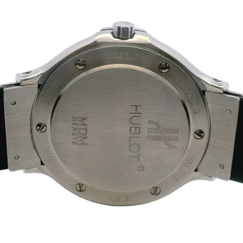 Hublot Classic MDM Diamond Blue Dial Stainless Steel 28mm 1401.1 Watch