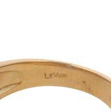 Le Vian Solid 14kt Yellow Gold Oval Tanzanite Solitaire and Channel Set Diamond Ring Size 7