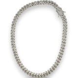 Miami Cuban Link Chain Iced Hip Hop 925 Silver Necklace Moissanite 18" 10mm Cert