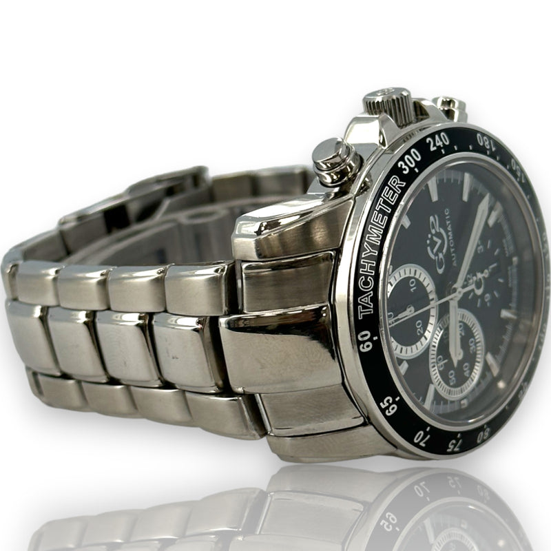 Gervil Gv2 4700 44mm Stainless Steel Chrono Black Dial Limited Edition Watch