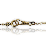 Vintage Retro Era 1930-50s Solid 14kt Solid Rose Gold Watch Chain with Swivel Clasp and Spring Ring 13.5"