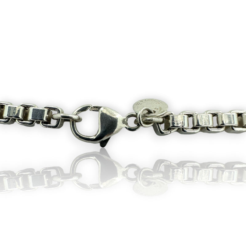 Tiffany & CO 925 Sterling Silver Venetian Box Chain Link Heavy 18" Necklace Chain