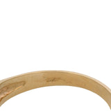 Vintage Solid 14kt Yellow Gold and 0.12ctw Diamonds Wrap Horseshoe Ring Size 7.5