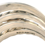 David Yurman Solid 925 Sterling and 14kt Gold Crossover Cable Ring Size 8