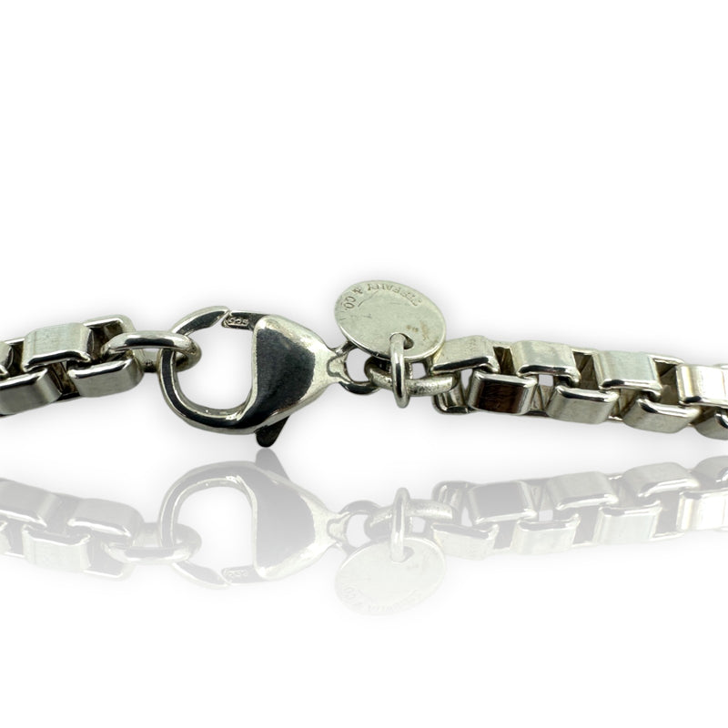 Tiffany & CO 925 Sterling Silver Venetian Box Chain Link Heavy 18" Necklace Chain