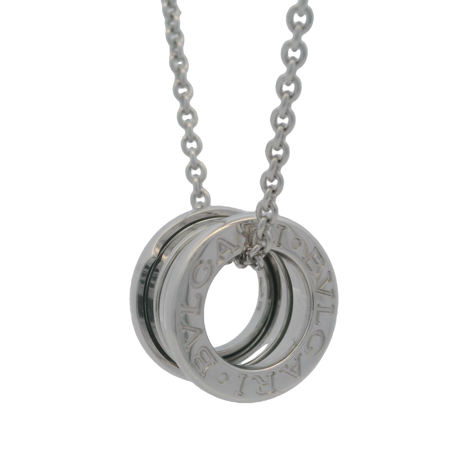BVLGARI ネックレス シルバー Bvlgari 18K White Gold Cable Link Chain Necklace; 16.5-18