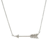 Tiffany & Co Retired Rare Solid 925 Sterling Silver Rubedo Metal Arrow Necklace 18"