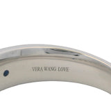 Vera Wang Love Solid 14kt White Gold Diamond and Sapphire Men's Band Size 10