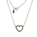 Pandora 925 Sterling Silver and CZ Loving Hearts Open Heart Pendant Necklace 18"