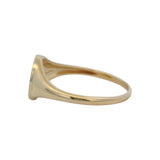Norbu Solid 14kt Yellow Gold 8mm Circle Blank Signet Ring Size 4