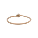 Bony Levy Retired Solid 18kt Rose Gold Flower Cluster 4 Diamond Ring Size 8