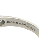 Judith Ripka 925 Sterling Silver Large Lab Spinel and CZ Cocktail Statement Ring