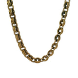 Antique Victorian Rare 1850-80s Solid 9kt Rose Gold 22" Fancy Link Book Chain Necklace with Dual Spring Ring Clasps