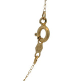 Vintage 1930s Solid 14kt Yellow Gold Amethyst and Freshwater Pearl Drop Pendant 19.75" Necklace
