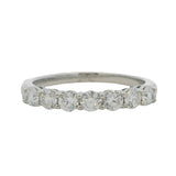 Tiffany & Co Tiffany Forever Solid 950 Platinum Half-Circle of Diamonds 3mm Ring Size 6