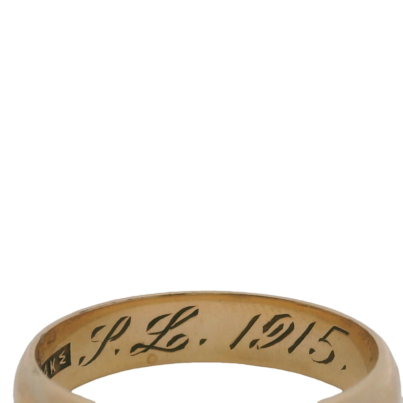 Wood & Sons 1915 14kt Yellow Gold 4.6mm Wedding Band Size 8.5