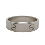 Authentic Cartier Classic Model 5.5mm Solid 18kt White Gold Love Ring