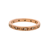 Vintage Solid 14kt Rose Gold Diamond Floral Etched 2.3mm Eternity Band Size 6