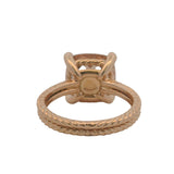 David Yurman Solid 18kt Rose Gold Chatelaine Ring Morganite and Diamonds Size 6